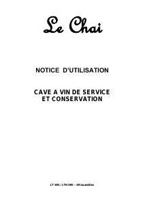 Bruksanvisning Le Chai LT895 Vinkyl