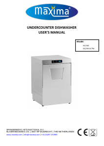 Manual Maxima HQ 500 Ultra Glasswasher