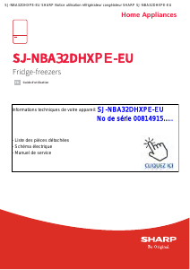 Mode d’emploi Sharp SJ-NBA32DHXPE-EU Réfrigérateur combiné