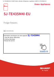 Mode d’emploi Sharp SJ-TE435M4I-EU Réfrigérateur combiné