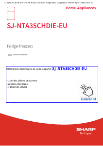 Mode d’emploi Sharp SJ-NTA35CHDIE-EU Réfrigérateur combiné