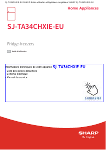 Mode d’emploi Sharp SJ-TA34CHXIE-EU Réfrigérateur combiné