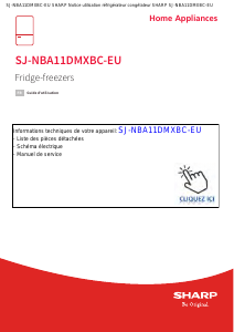 Mode d’emploi Sharp SJ-NBA11DMXBC-EU Réfrigérateur combiné