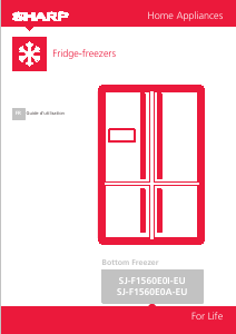 Mode d’emploi Sharp SJ-F1560E0I-EU Réfrigérateur combiné