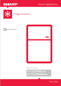 Mode d’emploi Sharp SJ-T1227M6W-EU Réfrigérateur combiné