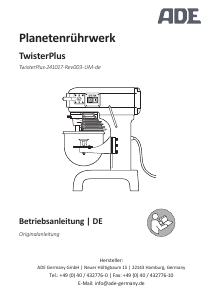 Bedienungsanleitung ADE Twister Plus 10 Standmixer