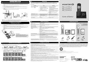 Mode d’emploi Essentiel B EB_T_21-SF_R Téléphone sans fil