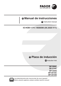 Manual de uso Fagor 3IF-31AC Placa