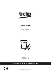 Instrukcja BEKO CJB5103W Wyciskarka do cytrusów