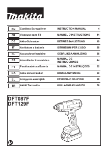 Εγχειρίδιο Makita DFT087F Κατσαβίδι