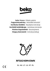 Használati útmutató BEKO RFSA240M43WN Fagyasztó