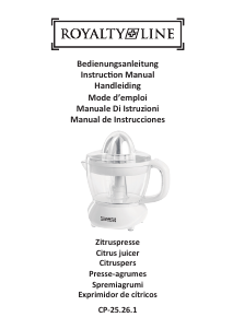 Bruksanvisning Royalty Line CP-25.26.1 Citruspress