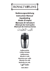 Bruksanvisning Royalty Line CGE-200.4 Kaffekvarn