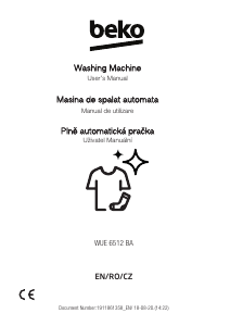 Manual BEKO WUE 6512 BA Mașină de spălat