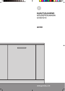 Kasutusjuhend Gorenje GV561D10 Nõudepesumasin