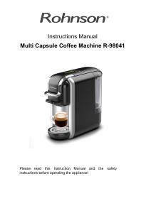 Manual Rohnson R-98043 Coffee Machine