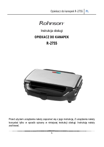 Instrukcja Rohnson R-2755 Kontakt grill