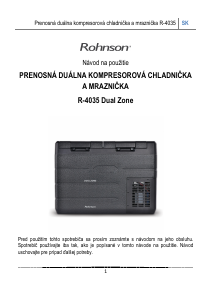Návod Rohnson R-4035 Dual Zone Chladiaci box
