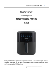 Návod Rohnson R-2835 Fritéza