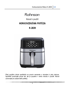 Manuál Rohnson R-2839 Fritéza