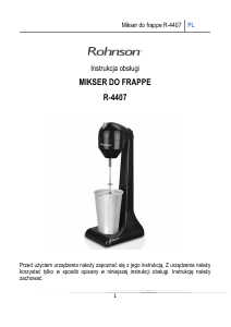 Instrukcja Rohnson R-4407 Mikser do napojów