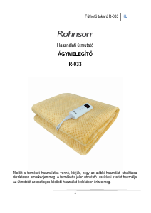 Használati útmutató Rohnson R-033 Elektromos takaró