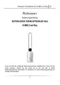 Bedienungsanleitung Rohnson R-8801 Cool Ray Ventilator