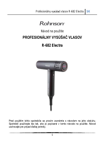 Návod Rohnson R-682 Electra Fén na vlasy