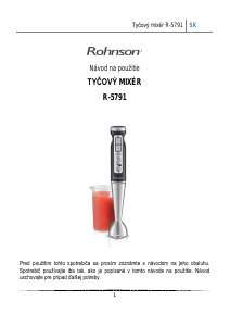 Návod Rohnson R-5791 Ponorný mixér