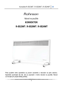 Návod Rohnson R-0520WT Ohrievač