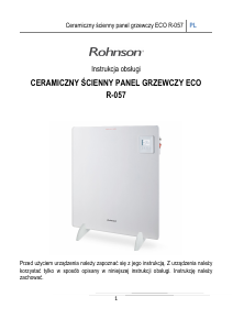 Instrukcja Rohnson R-057 Ogrzewacz