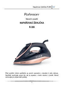 Manuál Rohnson R-386 Žehlička