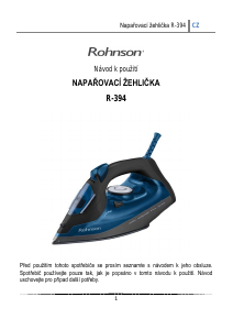 Manuál Rohnson R-394 Žehlička
