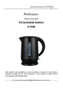 Návod Rohnson R-7033B Kanvica