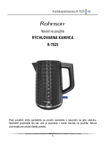 Návod Rohnson R-7525 Kanvica