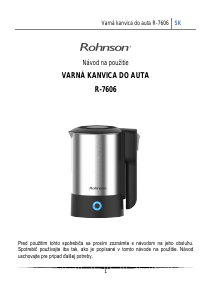 Návod Rohnson R-7606 Kanvica