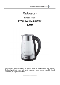 Manuál Rohnson R-7670 Konvice