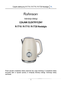 Instrukcja Rohnson R-7720 Nostalgia Czajnik