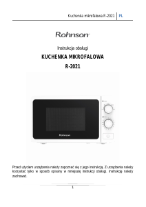 Instrukcja Rohnson R-2021 Kuchenka mikrofalowa
