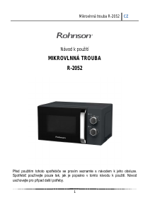 Manuál Rohnson R-2052 Mikrovlnná trouba