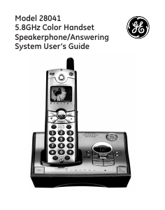 Manual GE 28041 Wireless Phone