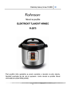 Návod Rohnson R-2875 Tlakový hrniec