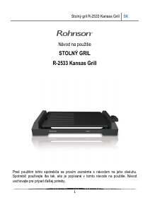 Návod Rohnson R-2533 Kansas Stolný gril