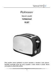 Manuál Rohnson R-207 Toustovač