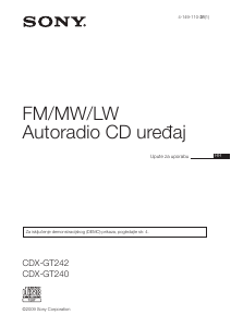 Priručnik Sony CDX-GT240 Radioprijamnik za automobil
