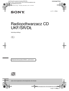 Instrukcja Sony CDX-GT472UM Radio samochodowe