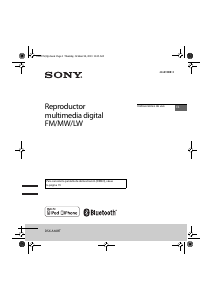 Manual de uso Sony DSX-A60BT Radio para coche