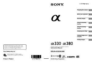 Manual Sony Alpha DSLR-A330H Digital Camera