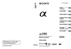 Návod Sony Alpha DSLR-A390Y Digitálna kamera