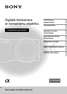 Rokasgrāmata Sony Alpha NEX-3 Digitālā kamera